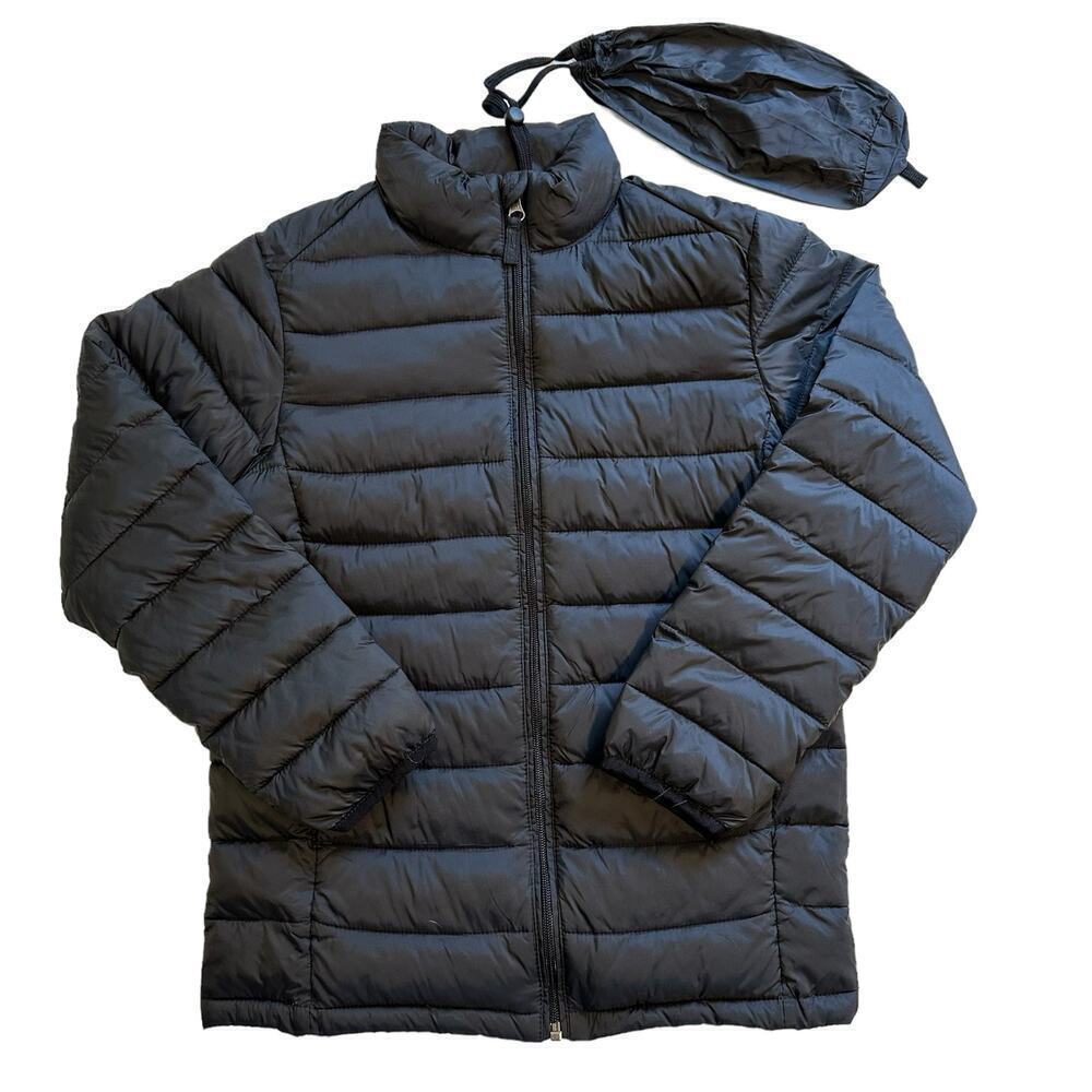 NWOT Amazon Essentials Black Packable Puffer Jacket Kids XL